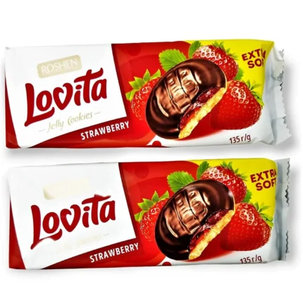 ROSHEN "Lovita" Jelly Cookies with STRAWBERRY Filling Biscuit