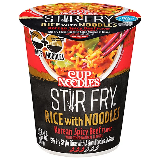 Cup Noodles Rice With Noodles Korean Spicy Beef Cup Noodles Rice With Noodles Korean Spicy Beef