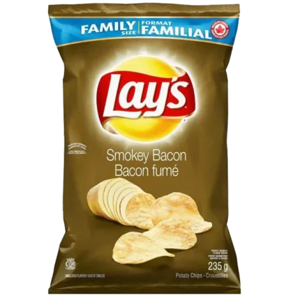 Lays Smokey Bacon 235g (Large) Bags Wholesale - case of 12